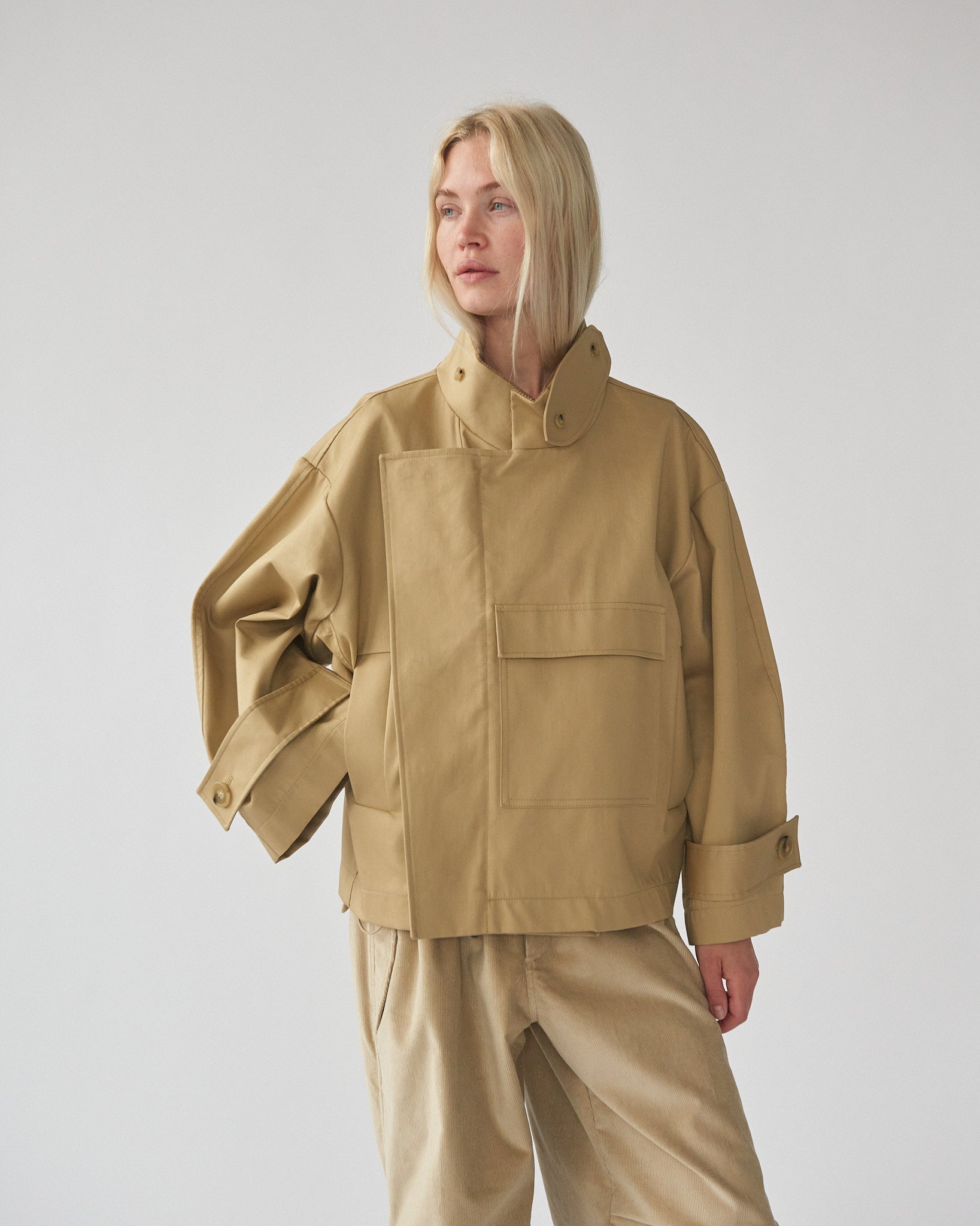 Water Resistant Trench Jacket - Beige