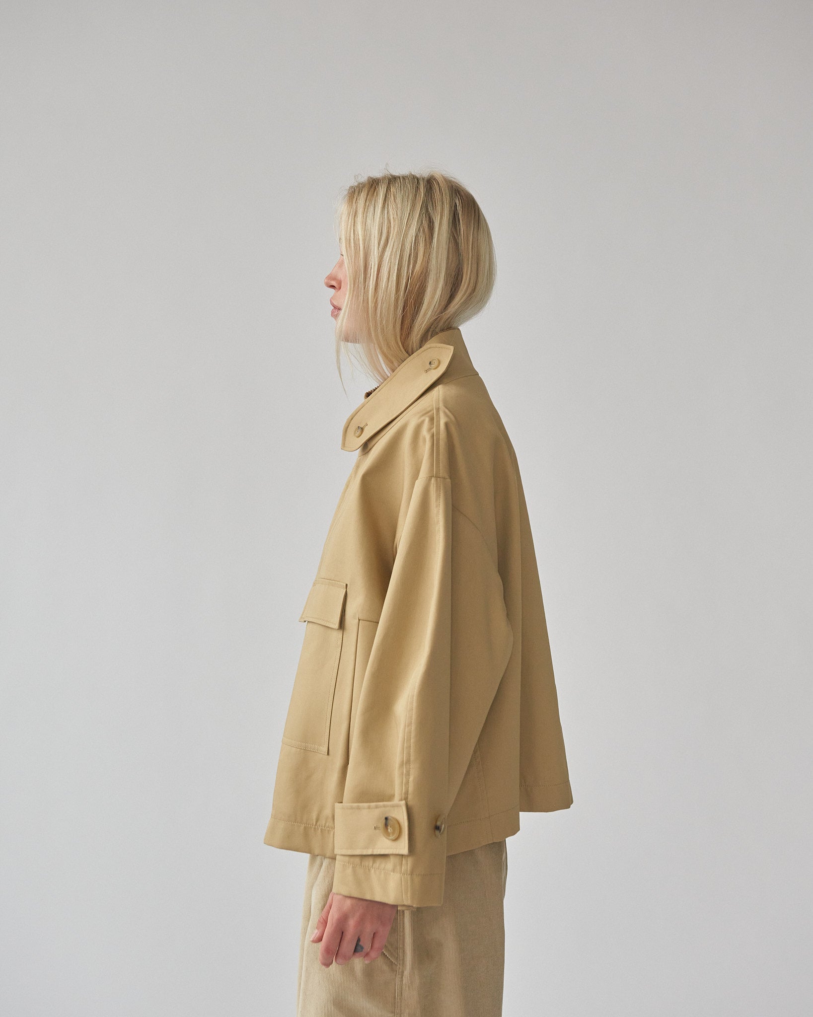 Water Resistant Trench Jacket - Beige