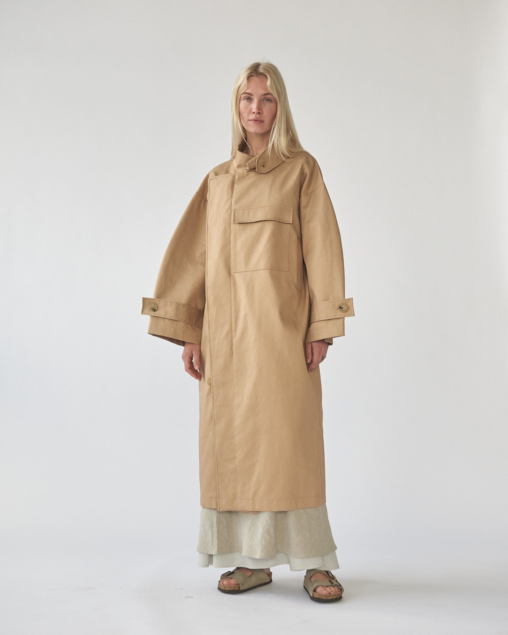 Water Resistant Trench Coat - Beige