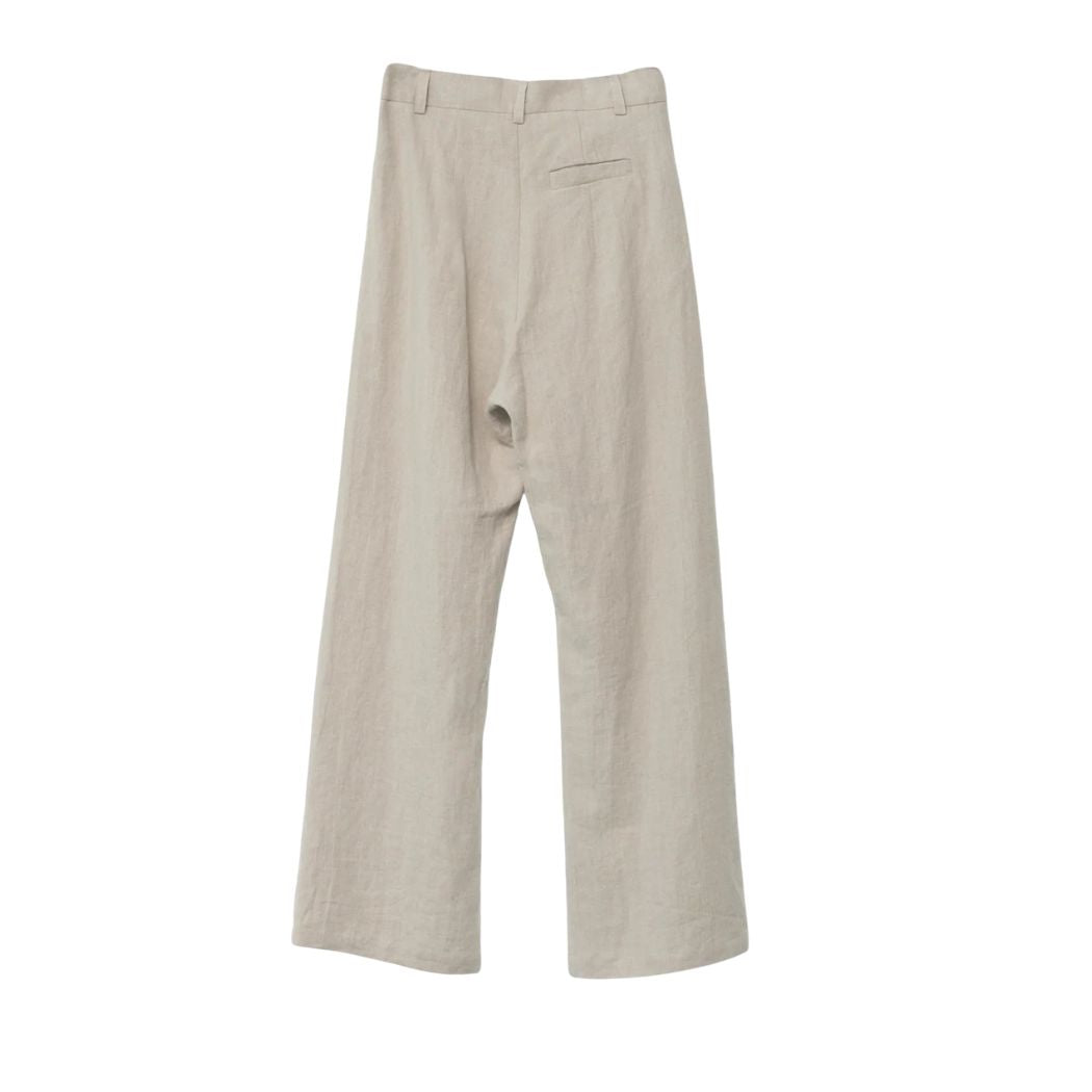 Linen Wide Box Pants - Natur