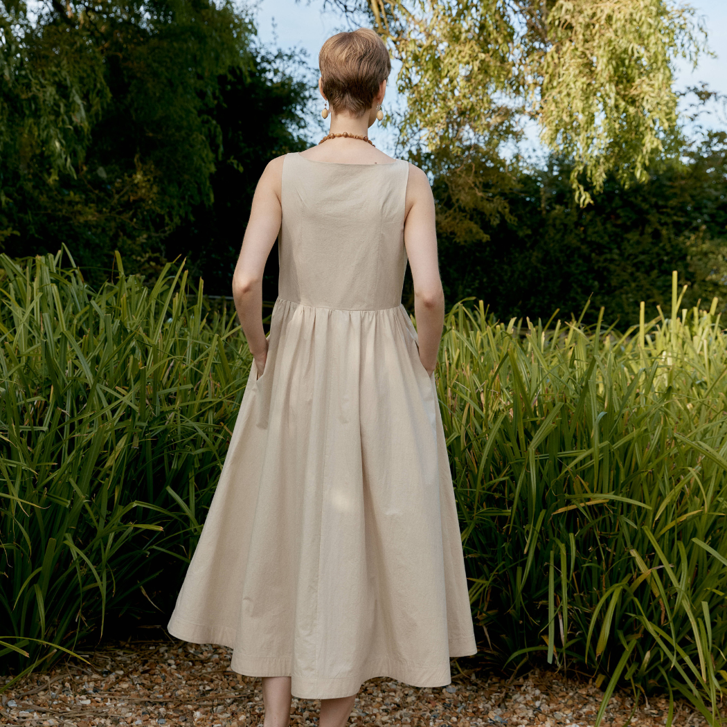 Japanese Typewriter Henry Dress - Oat