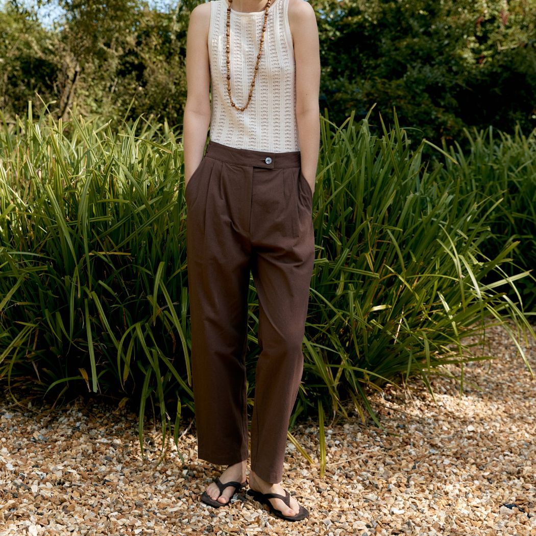 Japanese High Twisted Enya Bukser - Fog Purple