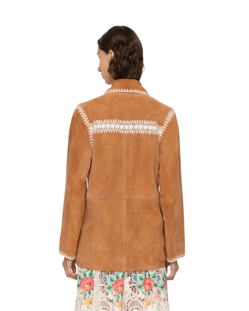 Irena Suede Jakke - Camel