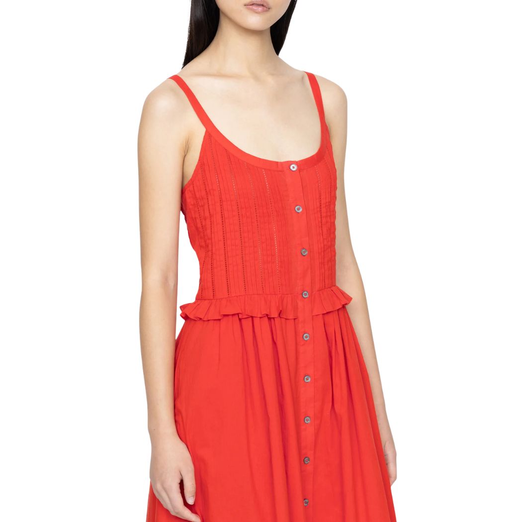 Alberta Solid Tank Dress - Red