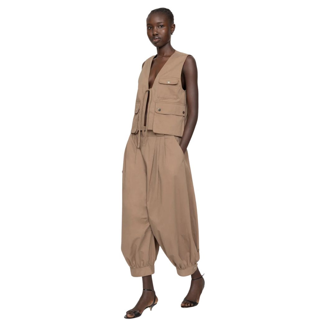 Lois Twill bukser - Taupe