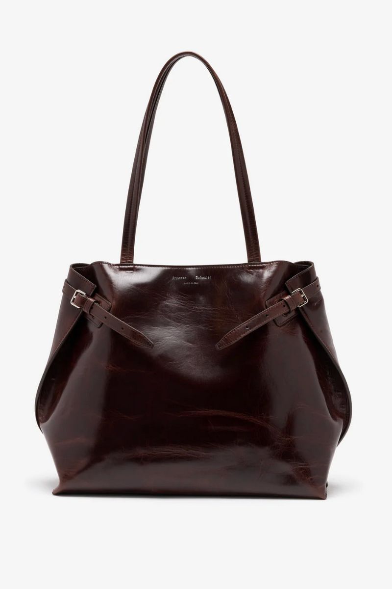 Days Tote in Pull Up Calf- Dark Brown