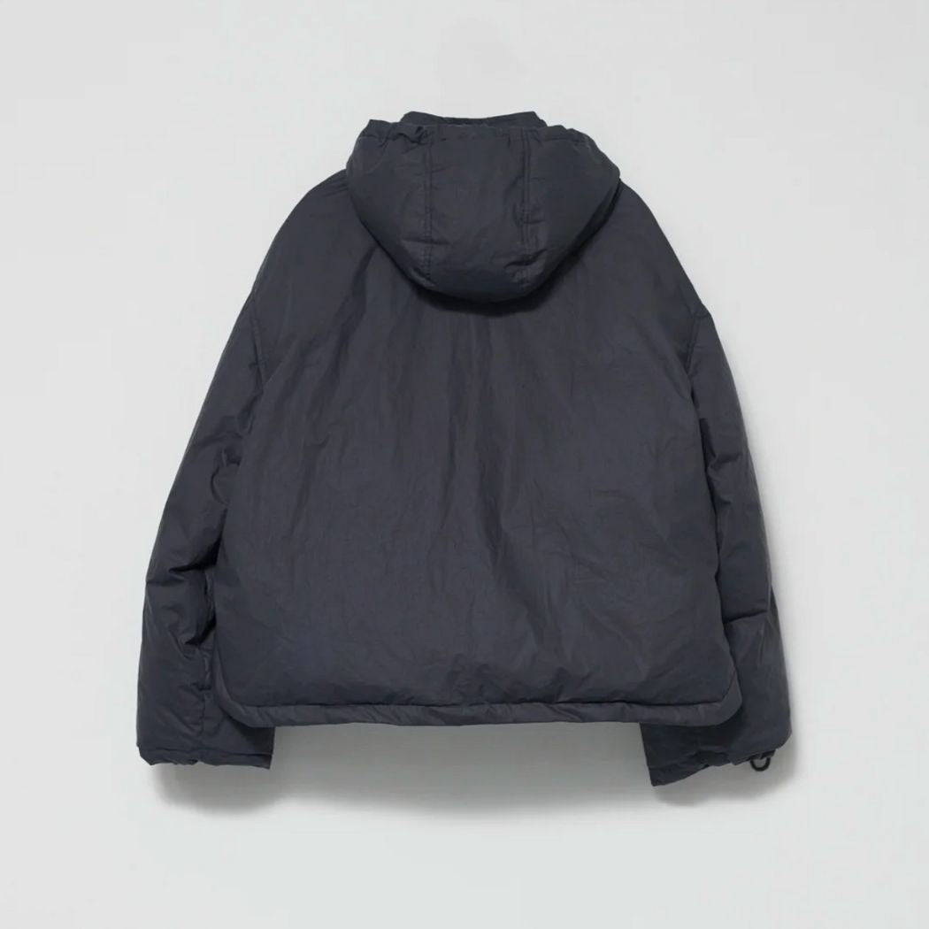 Organic Cotton Ribstop Puffer Jacket - Navy