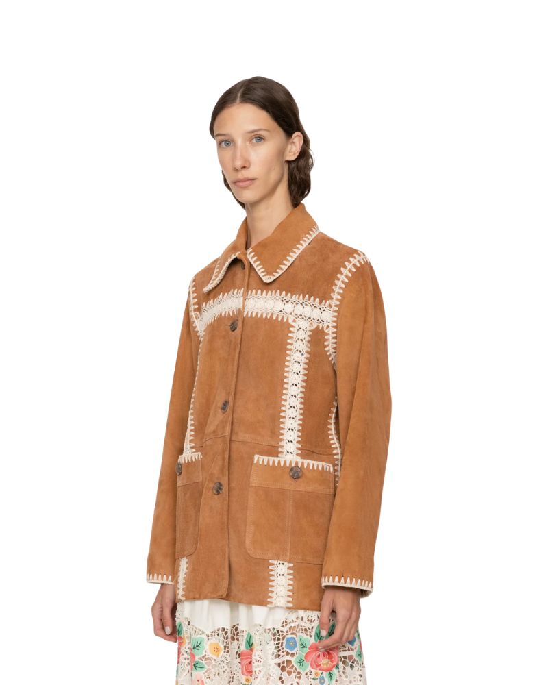 Irena Suede Jakke - Camel