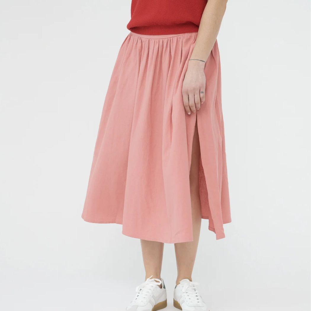 Linen skirt - Raspberry