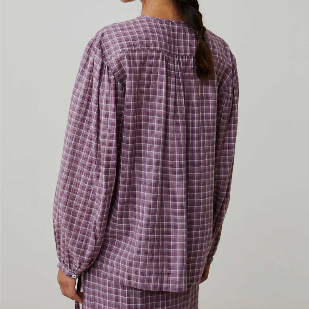 Skjorte Emma N°809 Messager - Checks Amethyst