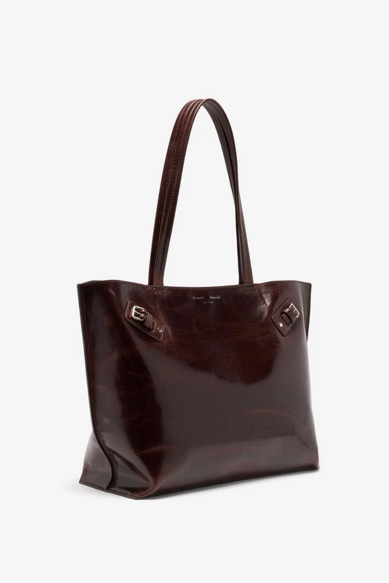 Days Tote in Pull Up Calf – Dark Brown