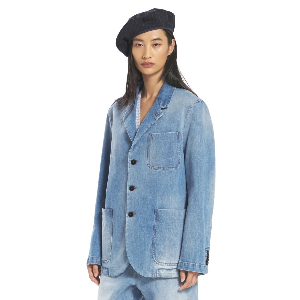 Blazer - Silvano Paro Cielo - Denim Blå