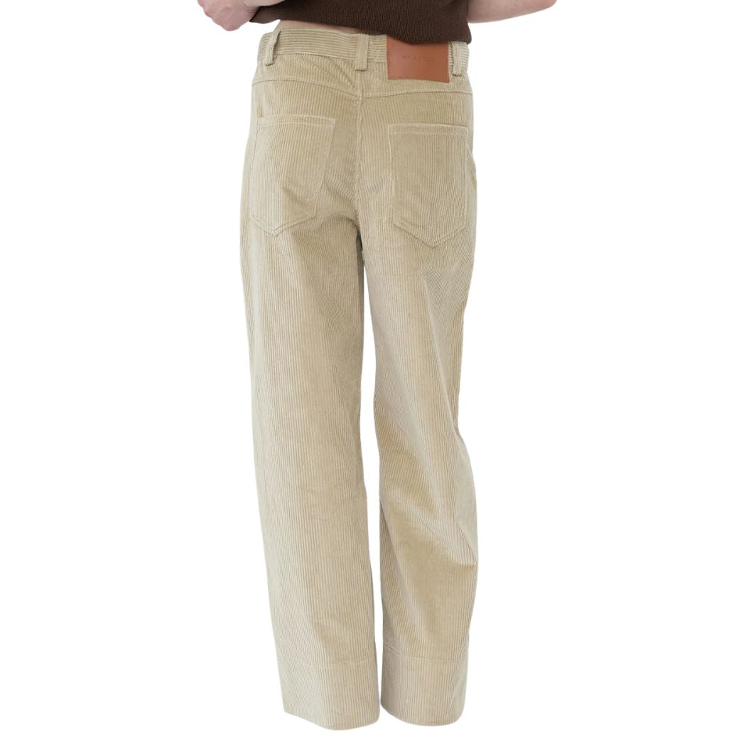 Corduroy Wide Bukser - Beige