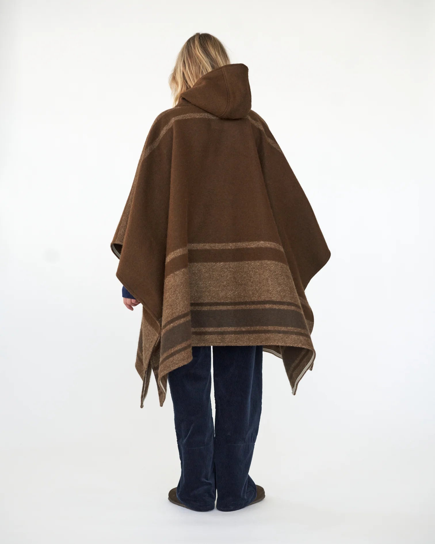 Klippan Boiled Wool Cape - Brown