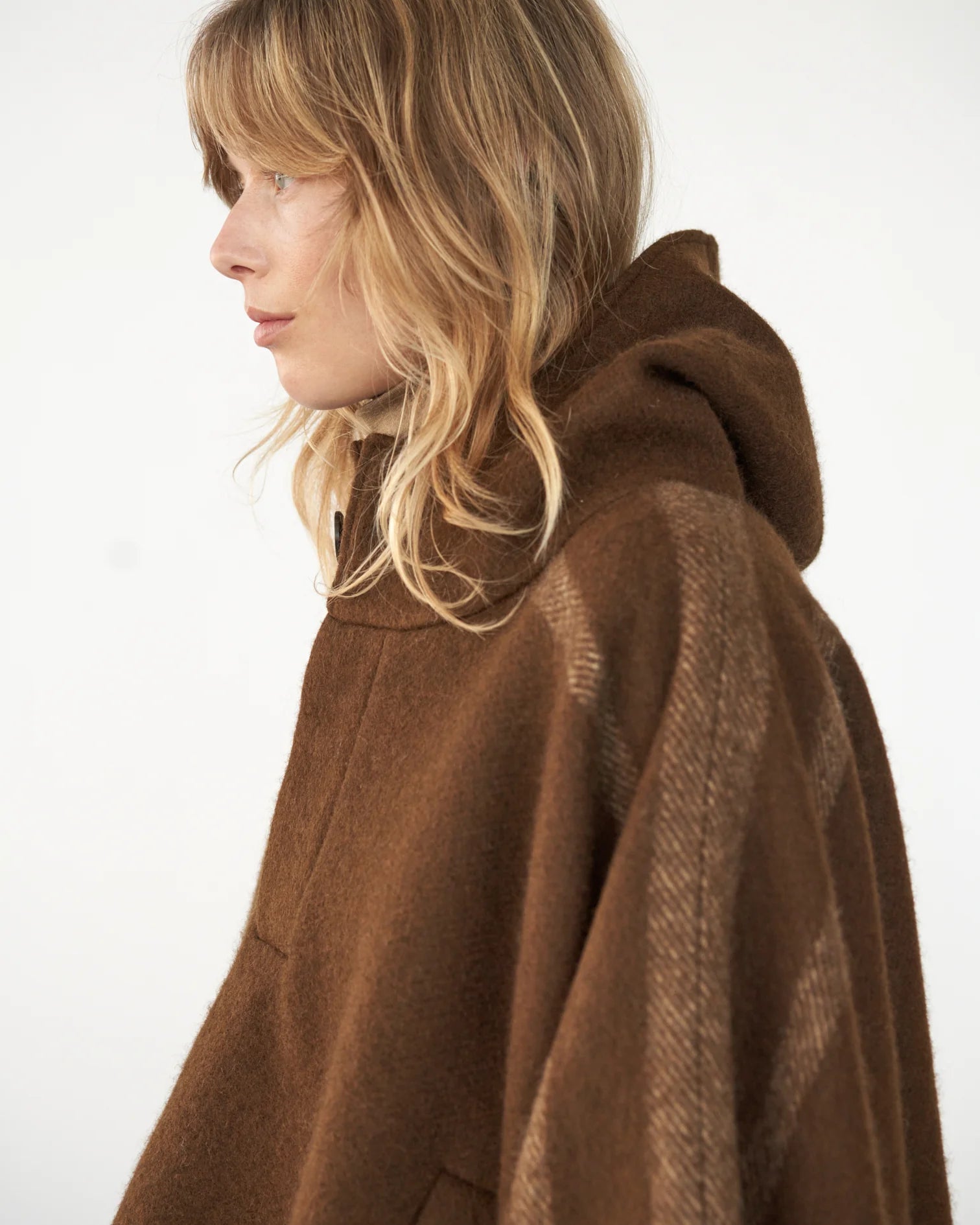 Klippan Boiled Wool Cape - Brown