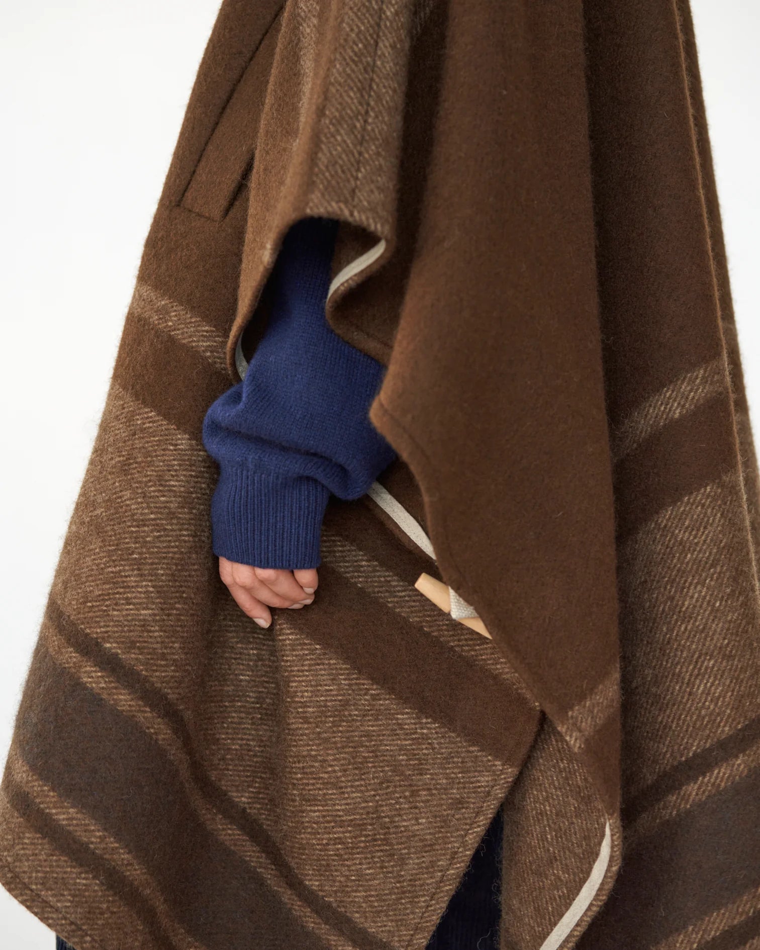 Klippan Boiled Wool Cape - Brown