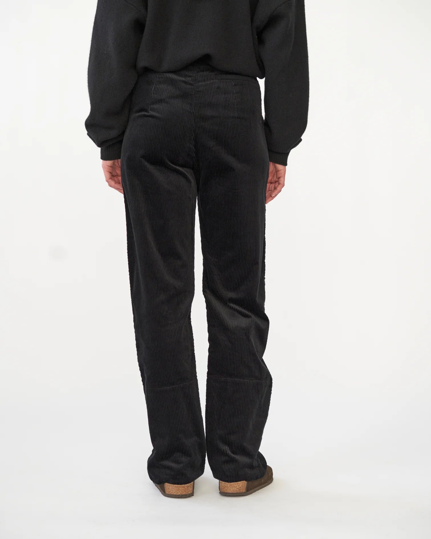 Corduroy Box Trousers - Navy