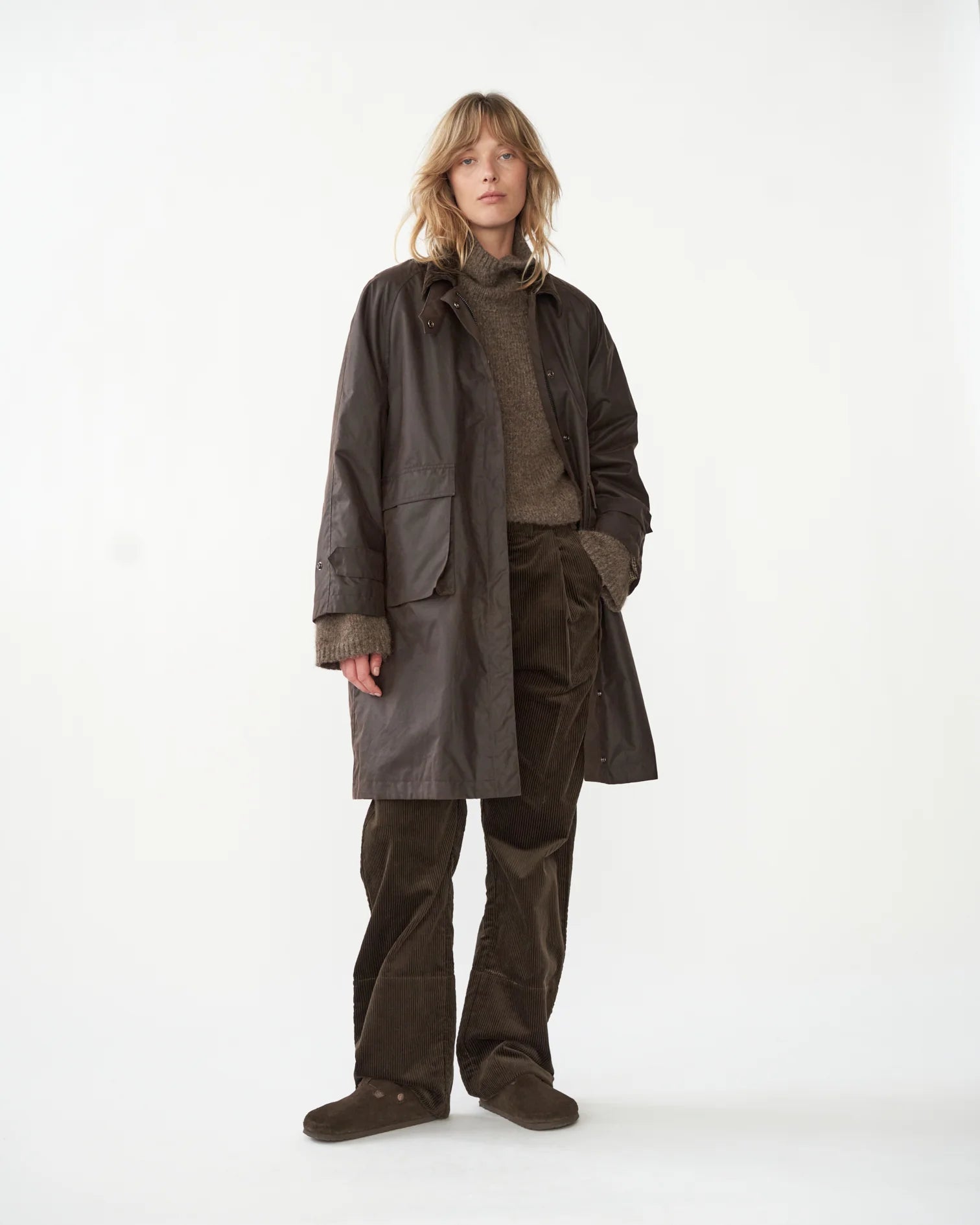 Oilskin Coat - Brown