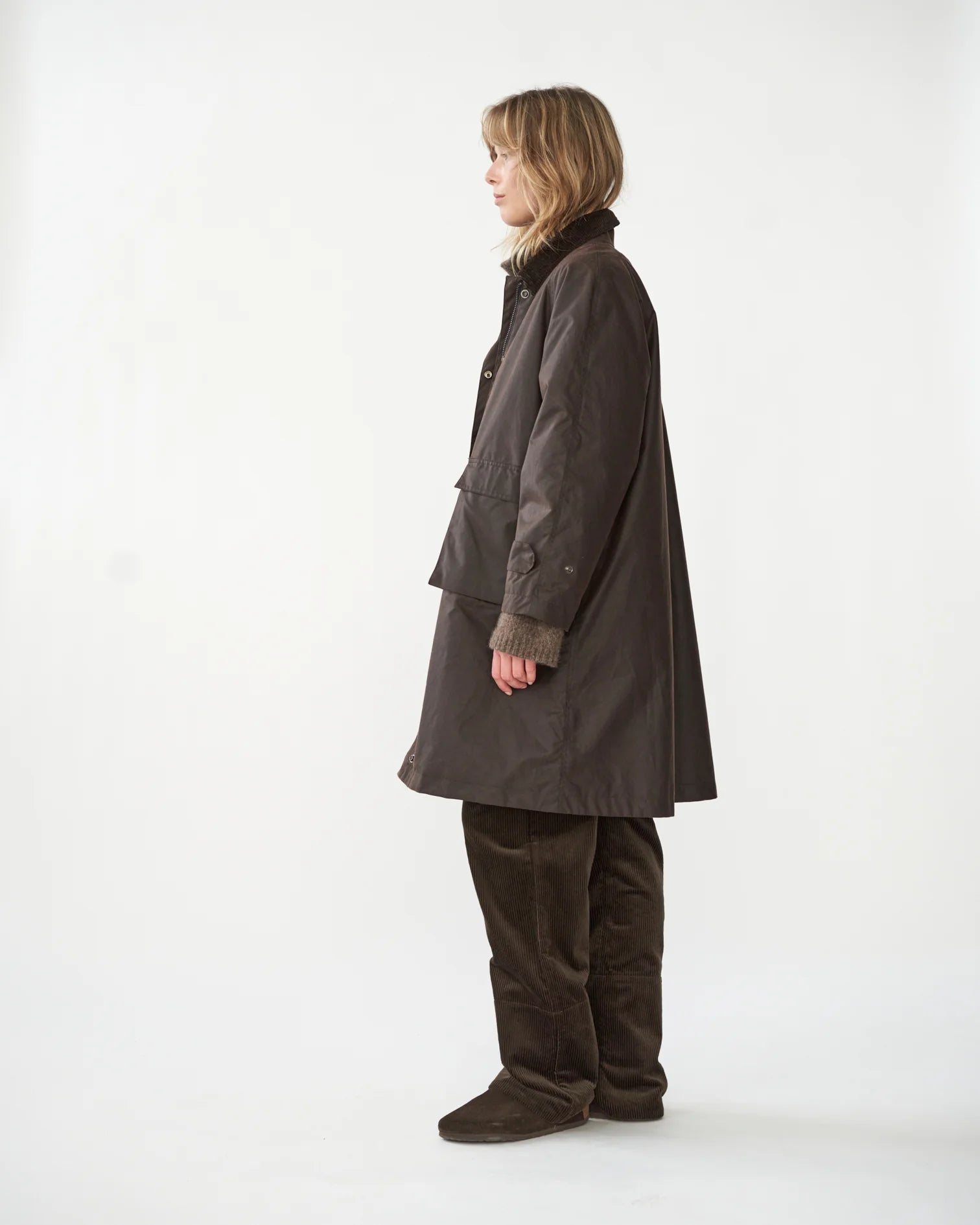 Oilskin Coat - Brown