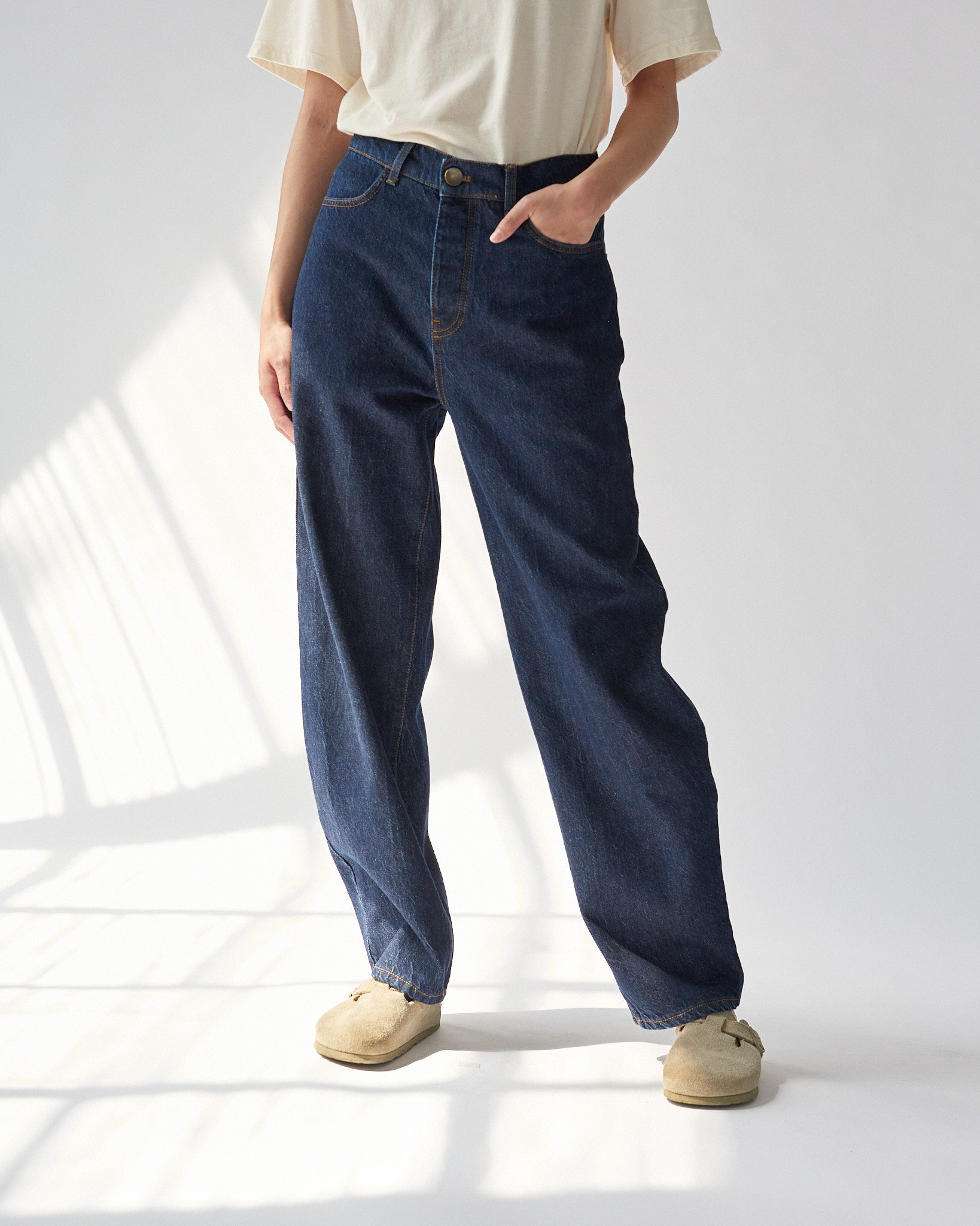 Hemp Barrel Jeans - Deep Blue