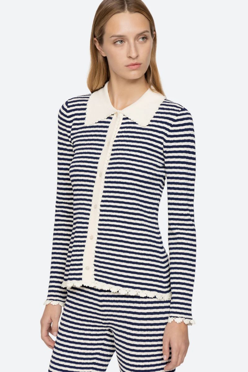 Addy Striped Knit Cardigan