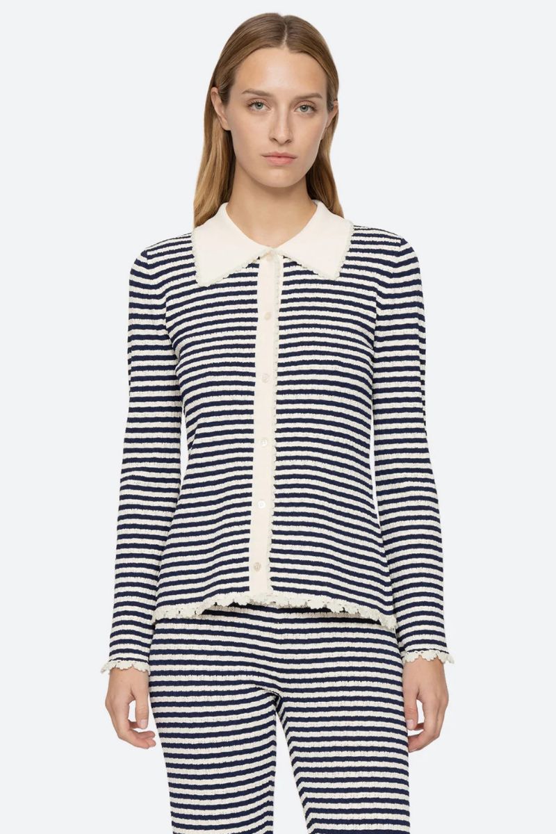 Addy Striped Knit Cardigan