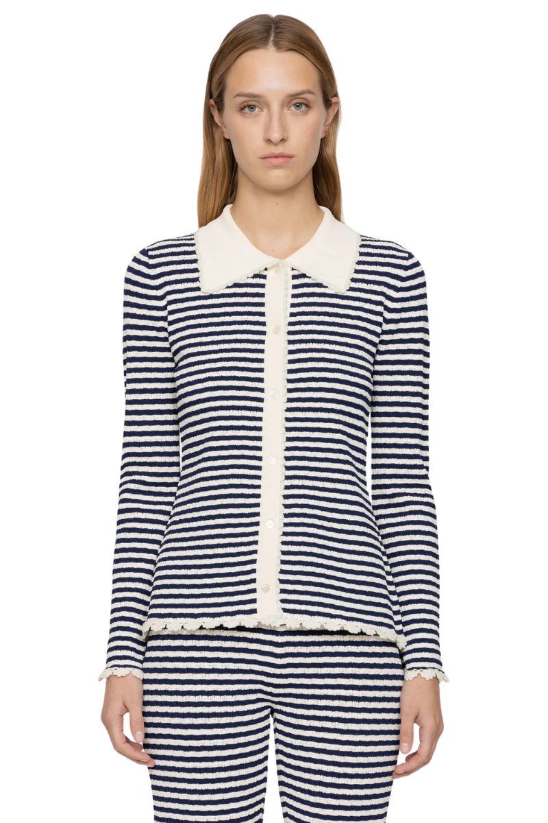 Addy Striped Knit Cardigan