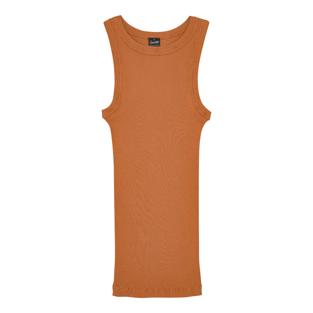 Americana Cotton Tank Top 7165 - high neckline - Spezia