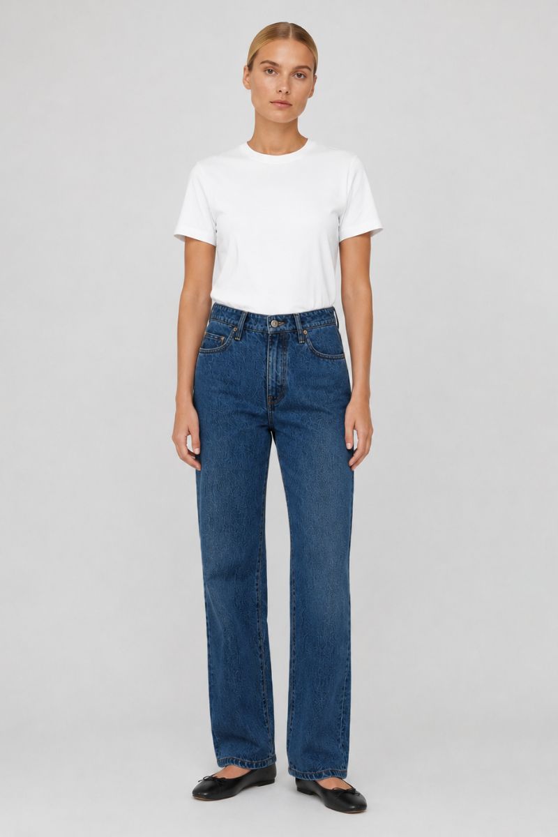 Billie Straight Jeans - Washed Blue