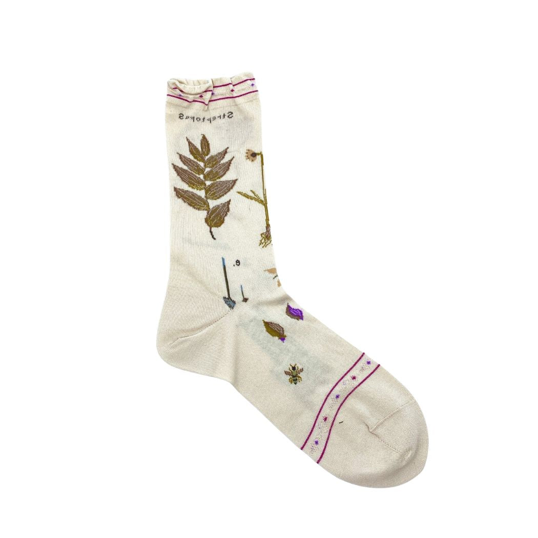 Botanical Strømper - Ivory - Str. 36-40