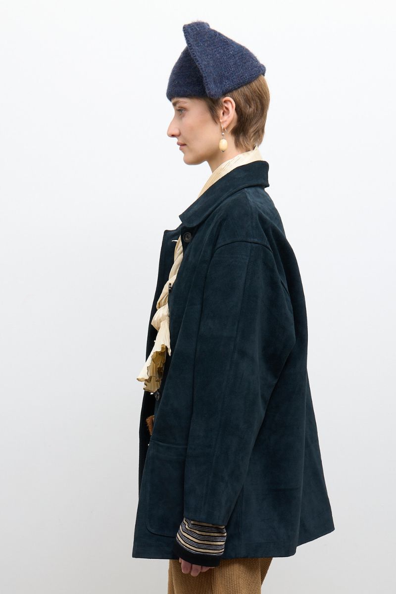 Italian Suede Quinn Jacket - Midnight