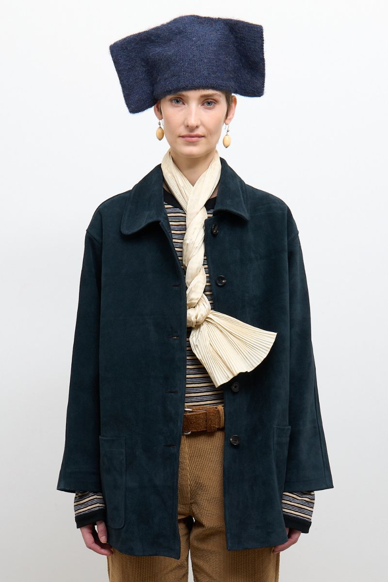 Italian Suede Quinn Jacket - Midnight