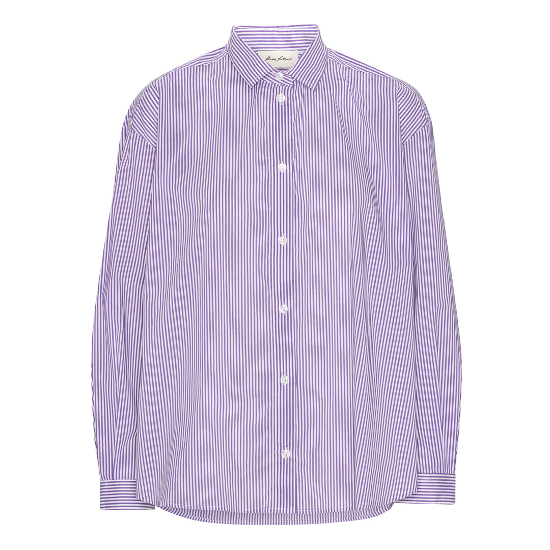 Ami Shirt - White/Purple Stripes