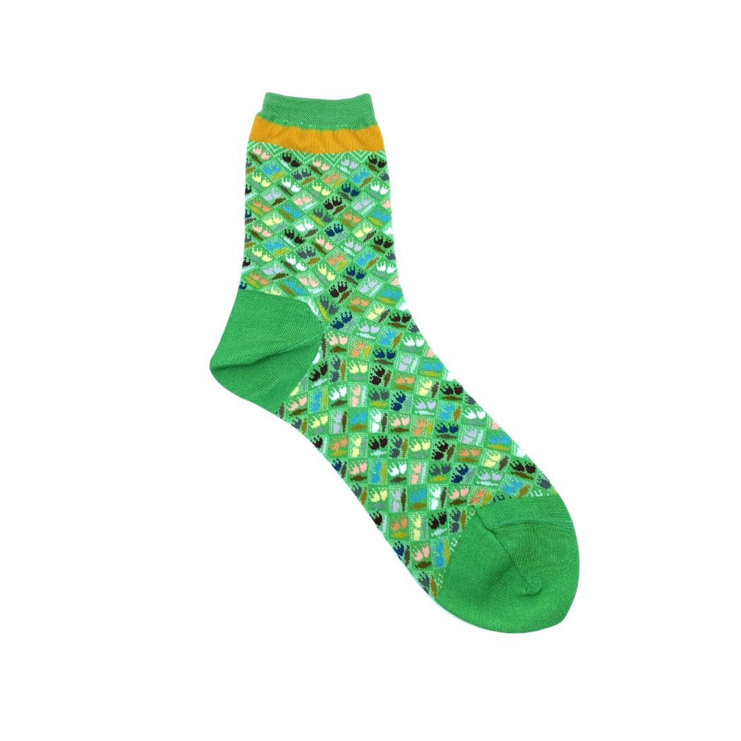 Dancing Tulips Strømper - Green - Str. 36-40