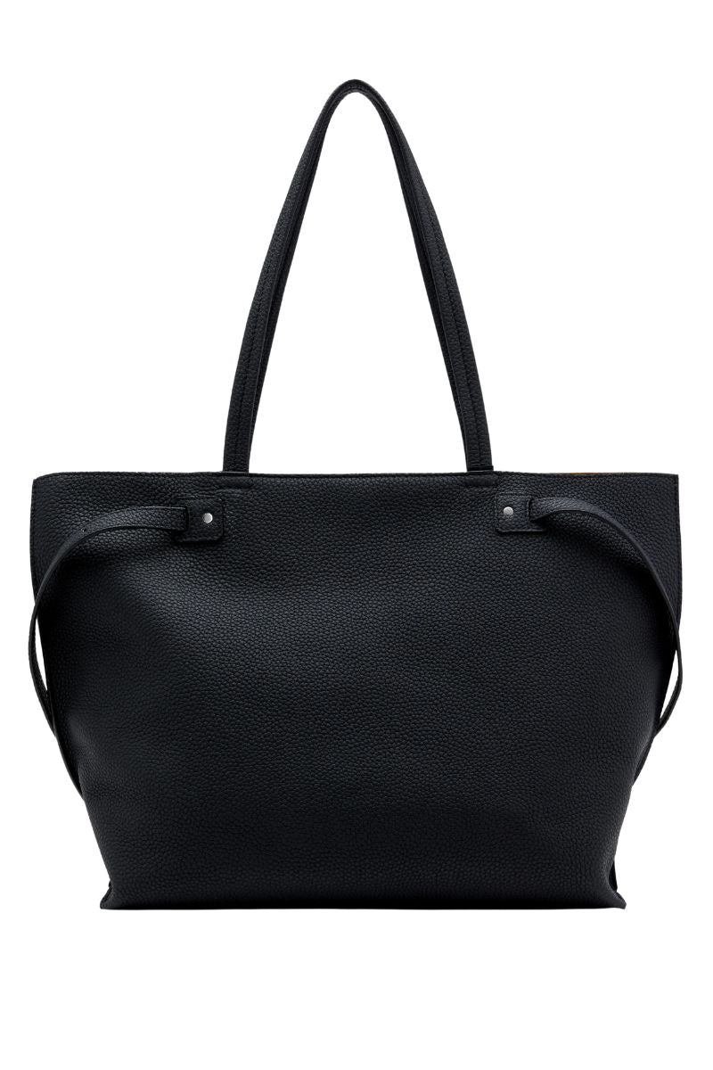 Days Tote in Pebbled Calf Skin - Black