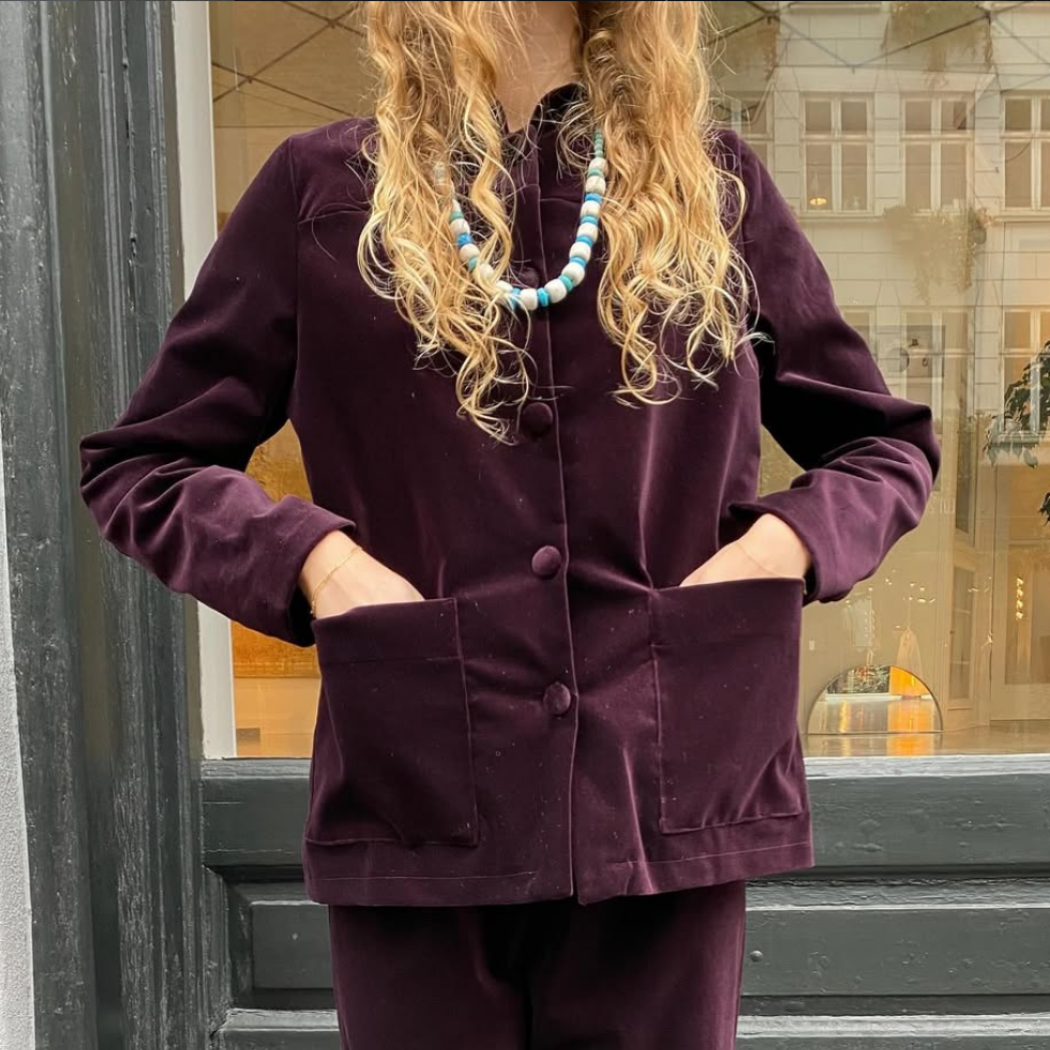 Margaret Jacket - Merlot Velvet