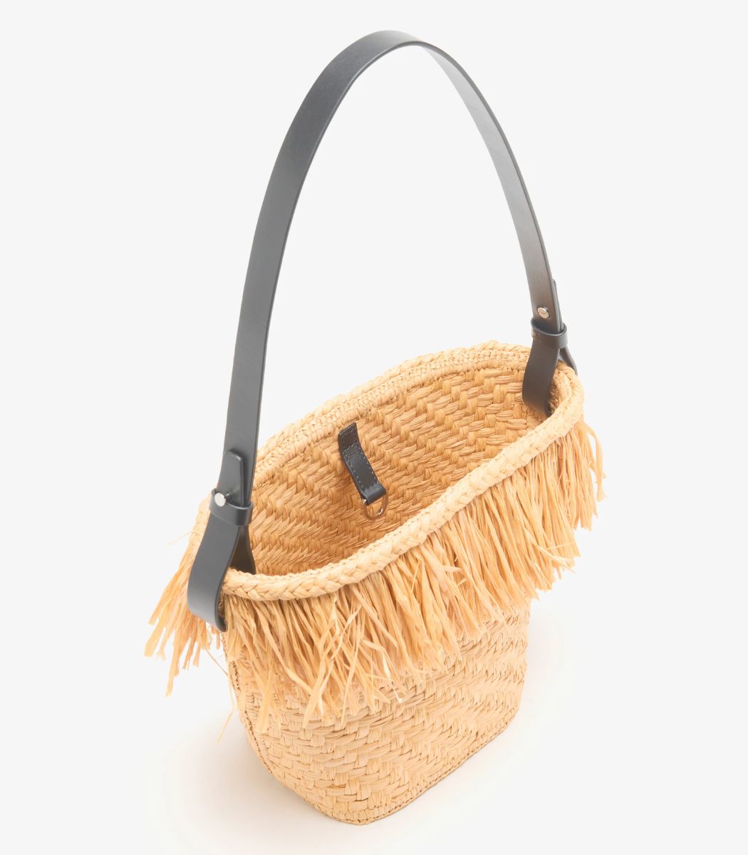 Bucket Bag in Raffia - Sand