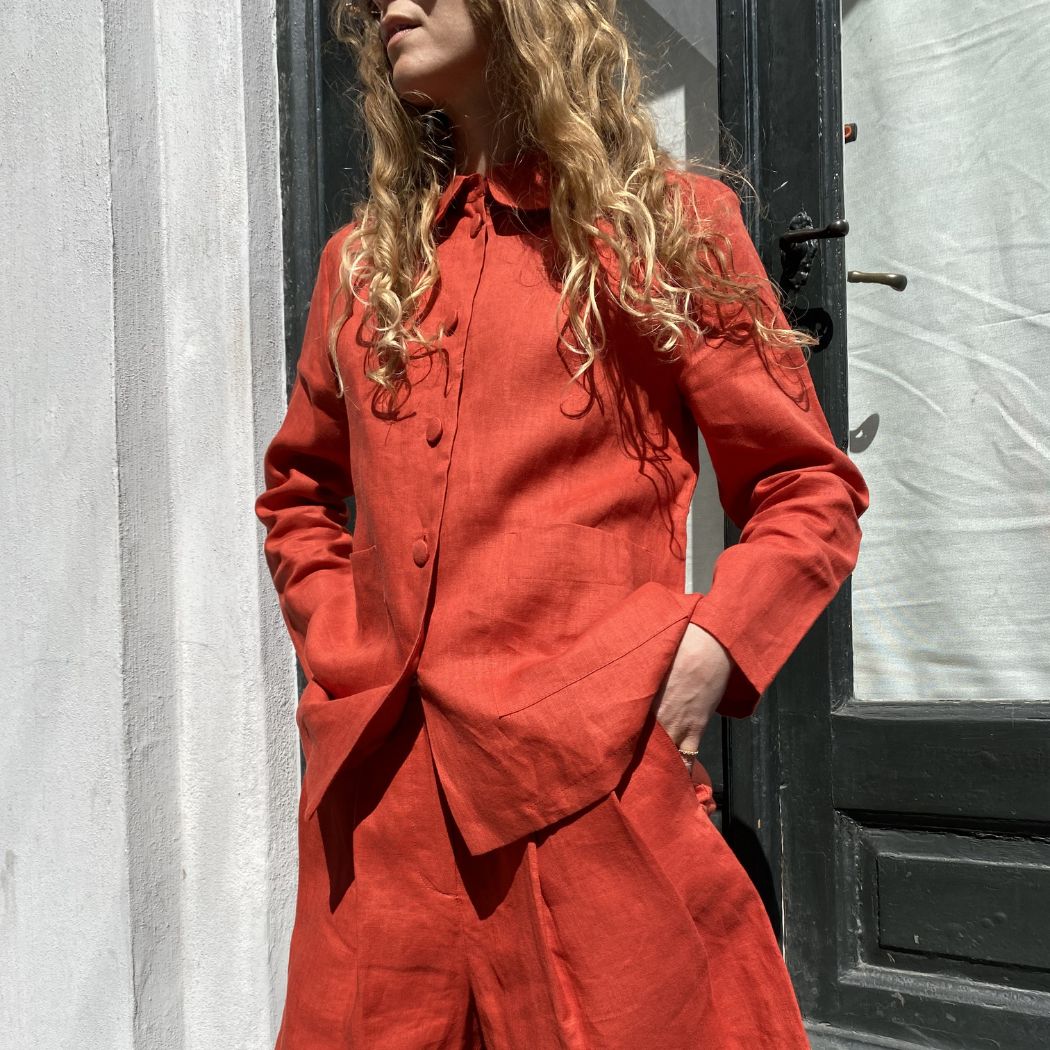 Sophie shirt - Burnt Tomato