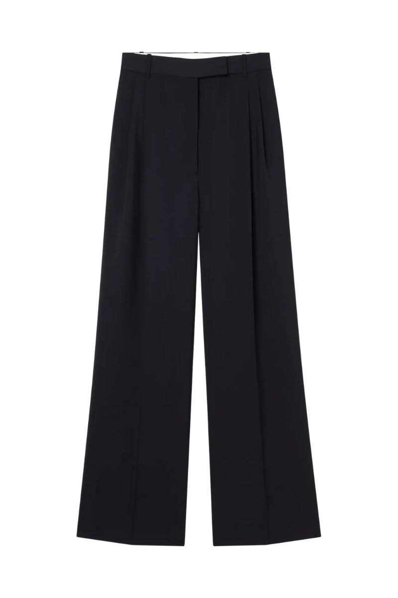 High-waist tailored trousers - black