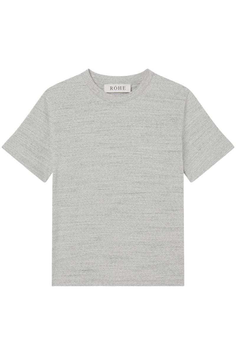 Japanese mouliné jersey T-shirt - light grey melange