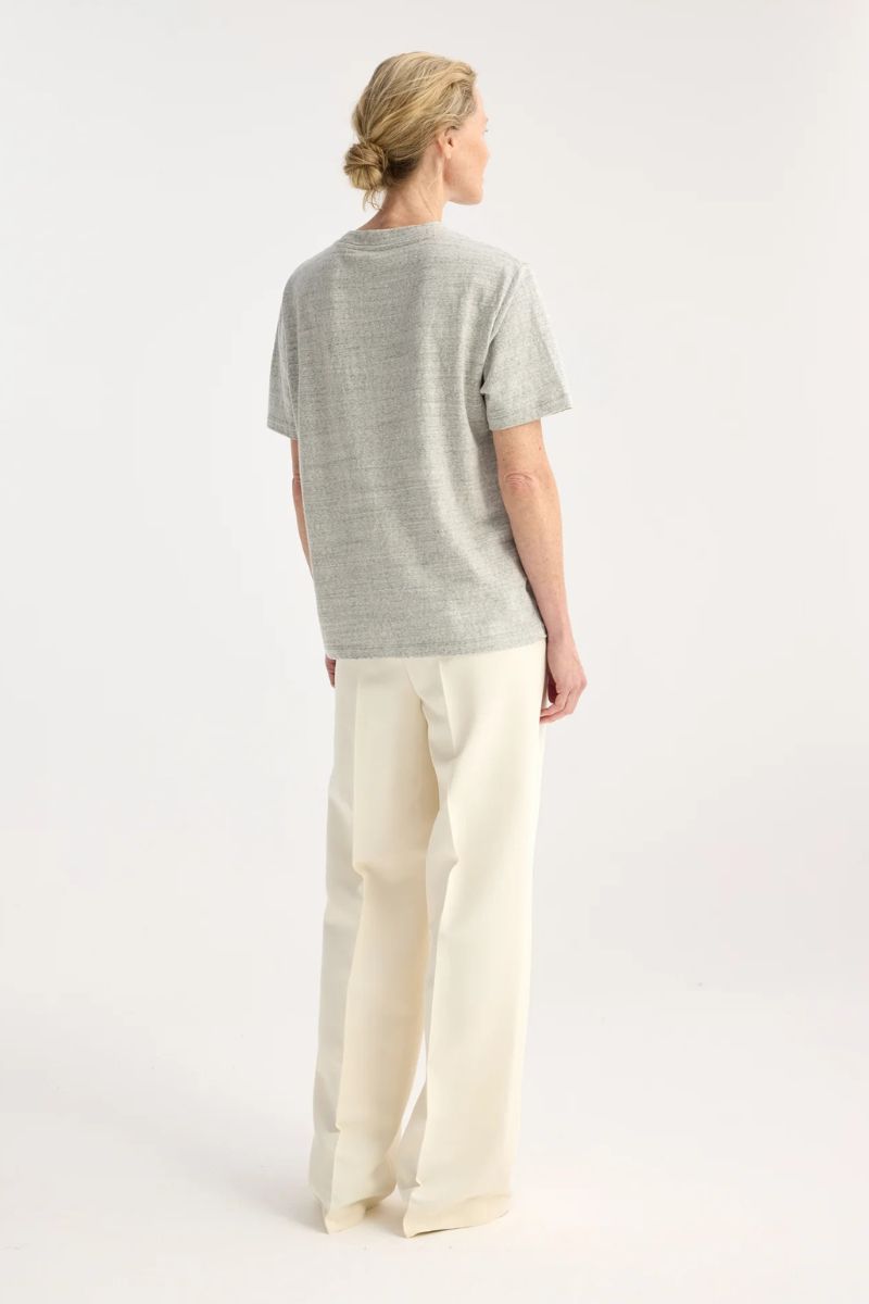 Japanese mouliné jersey T-shirt - light grey melange