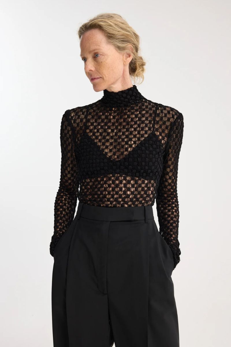 Geometrical Lace Top