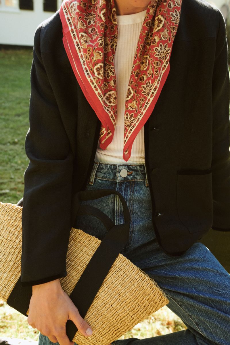 Maude Jacket - Velvet Edges - Black Heavy Linen