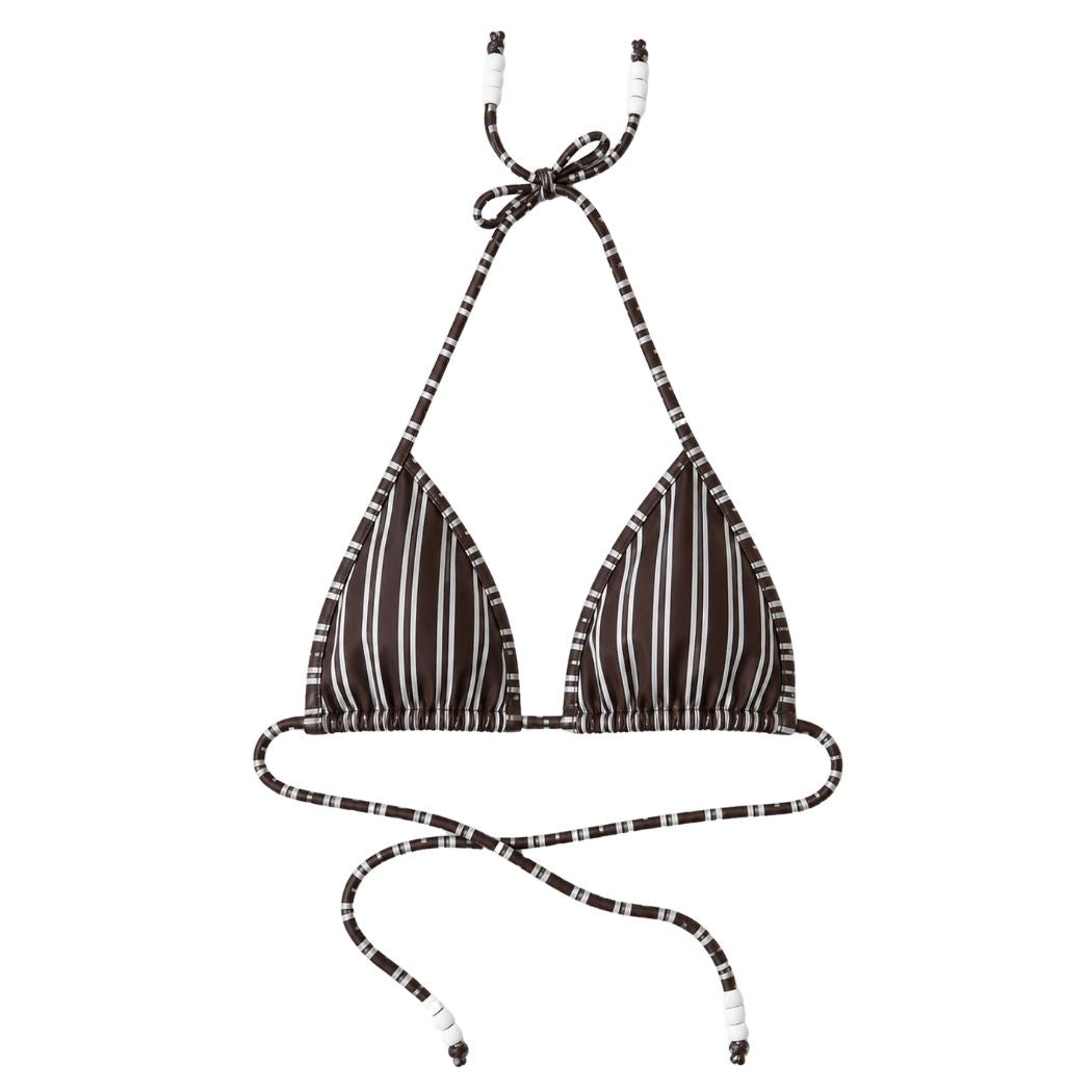 Dolly Bikinitop - Brown Stripe