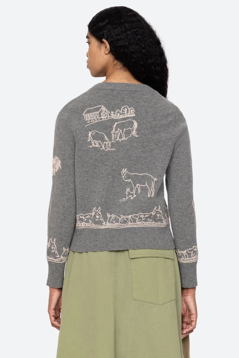 Edin Farm Embroidered Cardigan