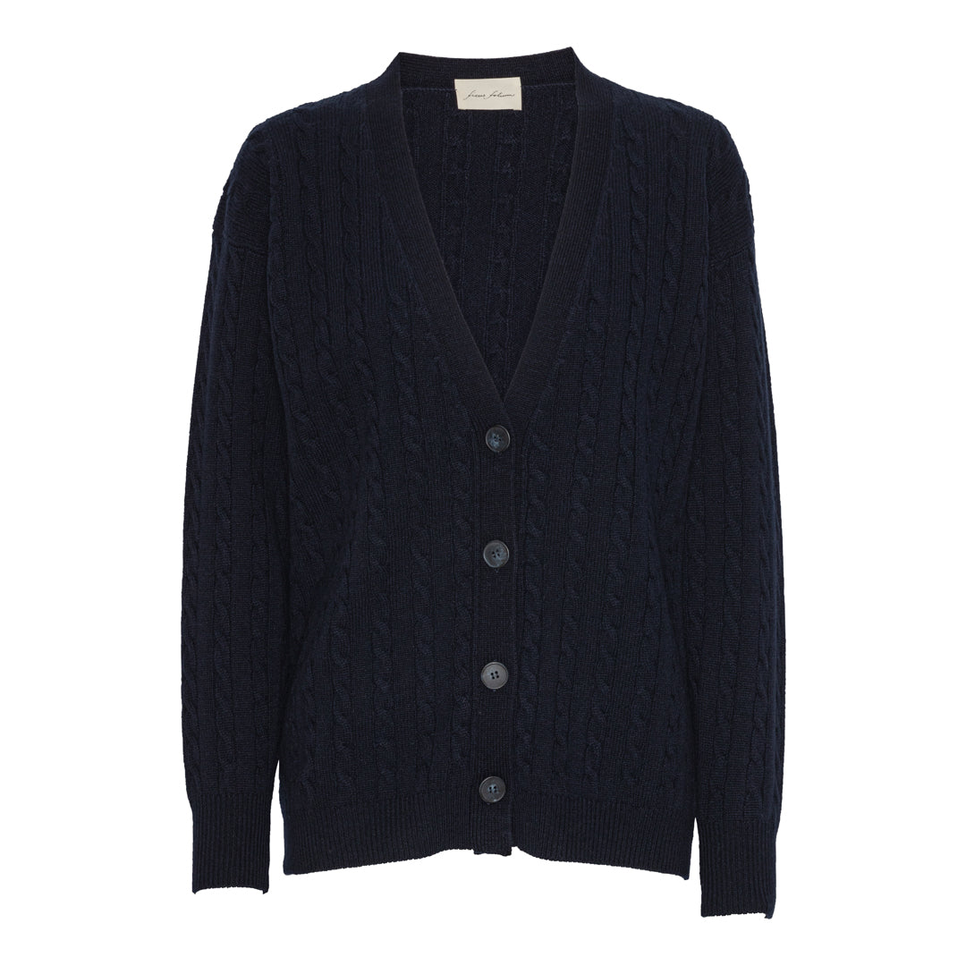 Cable Cardigan - Marino