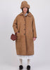 Sheepskin Suede Curly Roo Coat - Tan