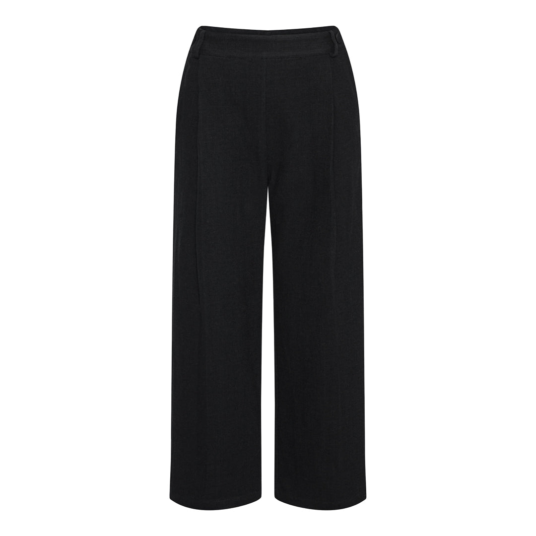 Japanese Stitch Cotton Georgia Trousers - Washed Black