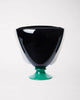 Karl Glasvase - Sort med grøn fod