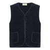 Katie Vest - Navy Blue felted thick wool